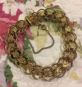 ❤️Bracciale Vintage MONET Charm Classico Fiorentino Cuore Link Firmato - Foto 1 di 6