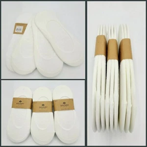 SPERRY Since 1935 Women's No Show Micro Liner White Socks, 9 Pairs Size 5-10 New - Picture 1 of 8