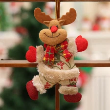 Adornos De Navidad regalo santa claus Muñeco De Nieve Reno Juguete Muñeca Colgar Decoración B