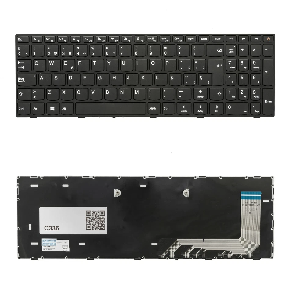 Teclado Español para Lenovo Ideapad 110-15ISK 80UD V155420AK1 5N20L25929 negro