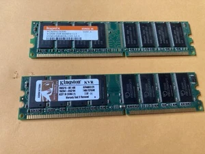 2 X 512MB = 1GB DDR RAM Vintage Retro Kingston Hynix 400 MHZ - Picture 1 of 2