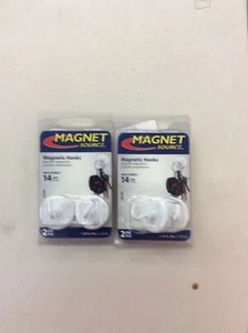 Magnet Source Magnetic Hooks 2 Packs Of 2, 4 Hooks total (K3) - Picture 1 of 1