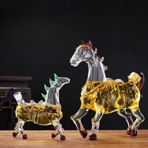 Novelty Animal Horse Shaped Whiskey Decanter Alcohol Bottle for Liquor Home Bar - Picture 1 of 11