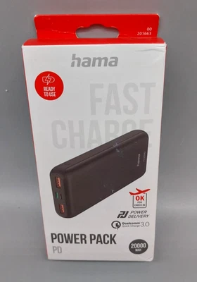 Hama 00201663 Fast Charge PD20-HD Powerbank 20000mAh 1xUSB-C 1x USB-A #KT9106X - Bild 1 von 4
