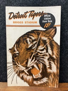 Vtg 5-16-1954 Detroit Tigers vs Boston Score Book Program Briggs Stadium W - Picture 1 of 9