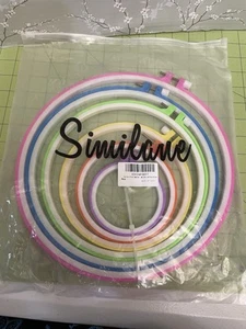 Similane 6 Pieces Embroidery Hoops, Plastic Circle Cross Stitch Hoop Ring 3.4 - Picture 1 of 4