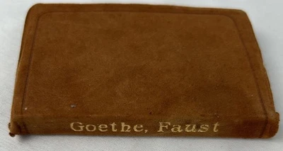 Vintage Miniature Mini Leather Faust Book Goethe German Pocket Great Britain - Image 1 of 4