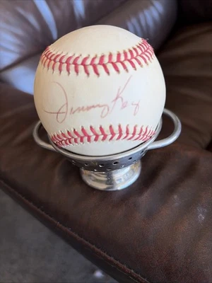 Béisbol firmado por Jimmy Key Auto Rawlings firmado en un juego de Tampa Bay Devil Rays Foto 1 de 2