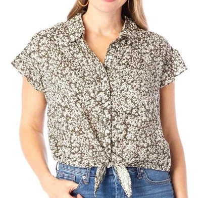 Jessica Simpson Trendy Plus Size Rhea Flutter-Sleeve Top Women's 2X Daisy Meadow - Image 1 of 4