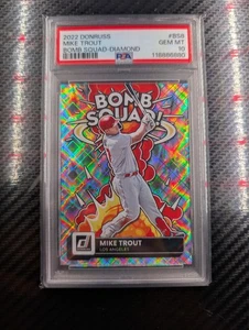 Panini Donruss 2022 - Bomb Squad Mike Trout #BS-8 Diamond PSA 10 - Imagen 1 de 2