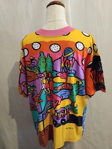 Camiseta de los 90 Kool Kozmik con estampado total Nueva Zelanda talla grande Hecha en EE. UU.  - Imagen 1 de 7