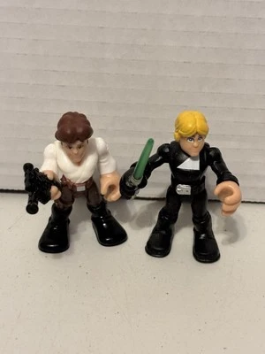 Lote de figuras de acción de juguete de 2,5" de Luke Skywalker y Han Solo de Star Wars 2011 LFL Foto 1 de 2