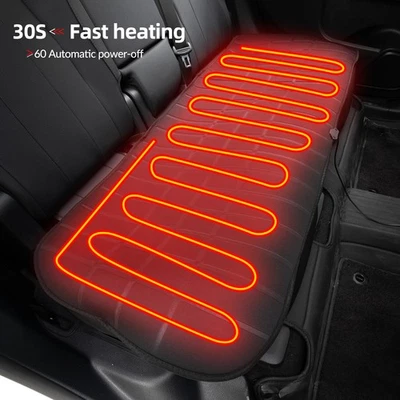12V Car Rear Heated Seat Cover Cushion Universal Warmer Heating Warm Pad Cover - Image 1 of 4
