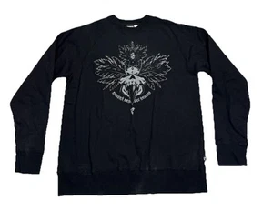 Pullover vintage Y2K estrellas famosas y correas negro peso pesado calaveras para hombre talla XL - Imagen 1 de 4