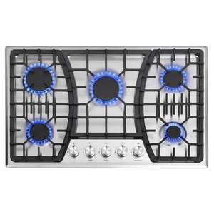 30 in. Gas Cooktop in Stainless Steel with 5 Burners including Power Burners - Picture 1 of 7