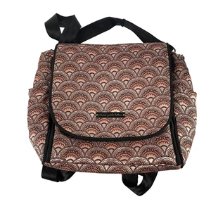 Petunia Pickle Bottom Boxy Backpack Diaper Bag Pink Black Print Changing Pad - Picture 1 of 24