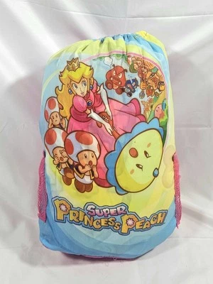 Rare Nintendo Super Mario PRINCESS PEACH Kid Sleeping Bag and Carry Bag/Backpack - Image 1 of 4