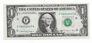 $1 1988-A F76053447N Web Press Note run 12 5/4  XF / Almost Uncirculated - Picture 1 of 2