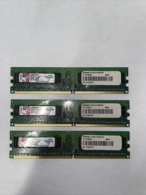Kingston PC2-4200 512 MB DIMM 533 MHz DDR2 SDRAM Memory (KVR533D2N4/512) X 3 - Image 1 of 4