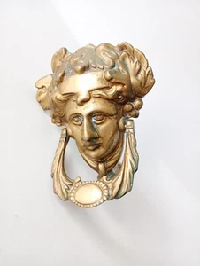 Solid Brass Door Knocker Vintage Exterior Accessory Heavy Duty 1950's English- - Picture 1 of 3