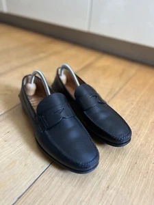 Church's mens Leather Driving Loafer Car Shoes black size 7 (41) great condition - Picture 1 of 13