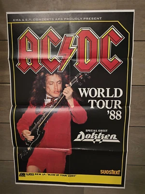 AC/DC  - Very rare large poster  - Finland 1988, 80 X 54cm - Bild 1 von 2