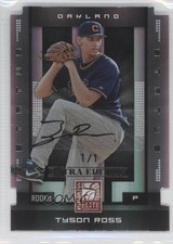 2008 Donruss Elite Extra Edition Status Black Die-Cuts 1/1 Tyson Ross Auto 9ai