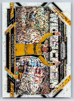 2023 Prizm Christopher Bell #WS10 Widescreen White Sparkle Prizm Gibbs Racing - Image 1 of 2
