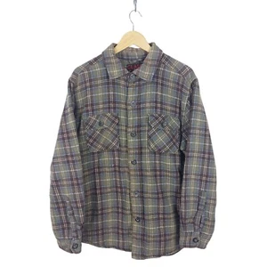 Classic Men's Green Plaid Thermal Lined Flannel Shacket Size Medium - Picture 1 of 6