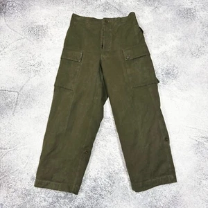 Vintage 50er Jahre Armee Militär Baumwolle oliv Hose 32 Gr. - Bild 1 von 10