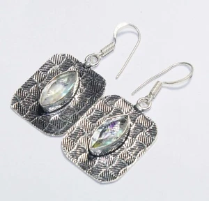Mystic Topaz Marquise Shape Gemstone Handmade Earring Jewelry Earring Size 1.5 - Picture 1 of 4
