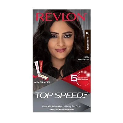 Revlon Top Speed Haarfarbe Für Glanz Haar Damen 186g Bräunlich Schwarz 68 - Bild 1 von 4