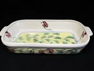 Gail Pittman Pottery 8"" x 12"" panettiere rettangolare MAYPOP modello in pensione 1994 - Foto 1 di 11