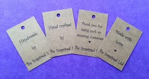 50 x Personalised Handmade, Home made, Hancrafted Thankyou Tags, Lables - Picture 1 of 1