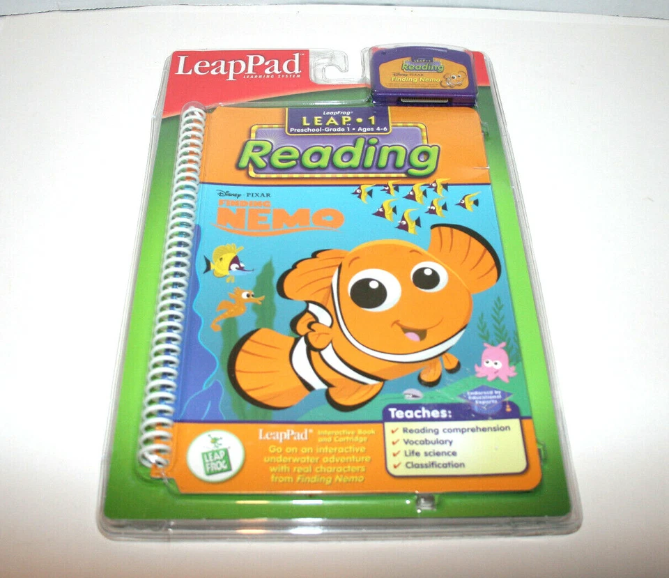 NEW LEap Pad DISNEY Pixar FInding Nemo Reading Pre-K-Grade 1 Book Cartridge - Image 1 of 2