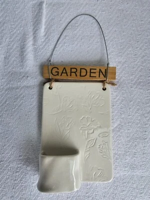 New! Small White Wall Hanging Planter Ceramic Planter - Image 1 of 4