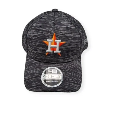New Era Houston Astros 9Forty Stretch Snap Tech B1 Gray Adjustable Snapback Hat - Image 1 of 4