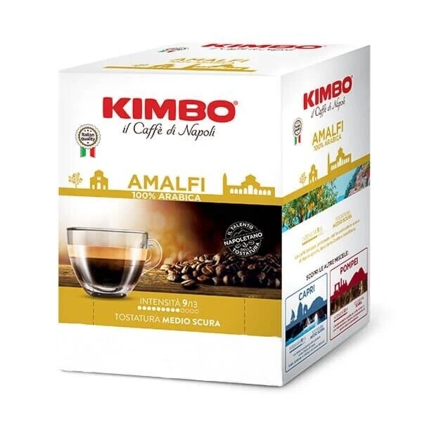 200 Cialde Caffè Kimbo Filtro Carta Ese 44 mm. Miscela AMALFI - 100% ARABICA