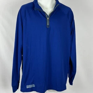 Under Armour Combine Training Uomo 1/4 Zip Pullover Camicia XL Fitted Blu Lungo Slv - Foto 1 di 8