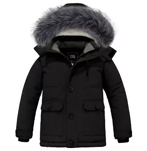 ZSHOW Boys' Winter Coat Warm Waterproof Puffer Jacket Thick Fleece Parka Hooded - Picture 1 of 47