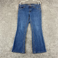 Arizona Jean Co. Bootcut Low Rise Jeans Women's 32x28 Blue 5-Pocket Dark Wash