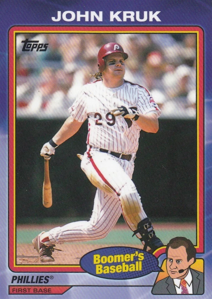 JOHN KRUK TOPPS CHRIS BERMAN X BOOMER'S BASEBALL BASE PHILLIES #30 2024 24 - Image 1 of 1