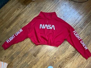 Hyperspace Damen NASA kurze Länge Flugcrew Sweatshirt Jacke Neu mit Etikett Größe Large - Bild 1 von 4