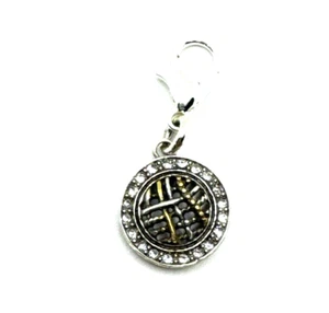 Brighton Neptune's Rings Woven Silver & Gold Custom Round Custom Clip Charm - Picture 1 of 5