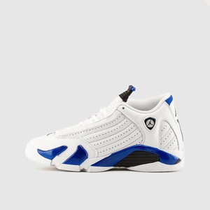 blue and white jordan 14