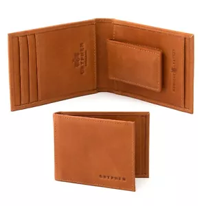 Hoxton Leather Money Clip Wallet with ID Window by Gryphen - RRP £18 - Picture 1 of 15