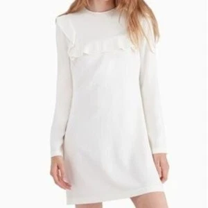 A.L.C. White Long Sleeve Ruffle Detail Dress - Picture 1 of 7