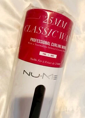 NuMe Classic Original Curling Wand 25mm Ceramic Barrel ~ Pink, NEW in Package - Image 1 of 4