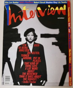 WARHOL'S INTERVIEW magazine OCT 1991    JODIE FOSTER - Picture 1 of 3
