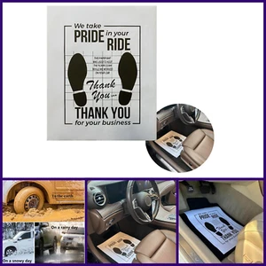 100Pcs Car Paper Floor Mats Disposable Automotive Vehicles Covers Protector - Picture 1 of 9